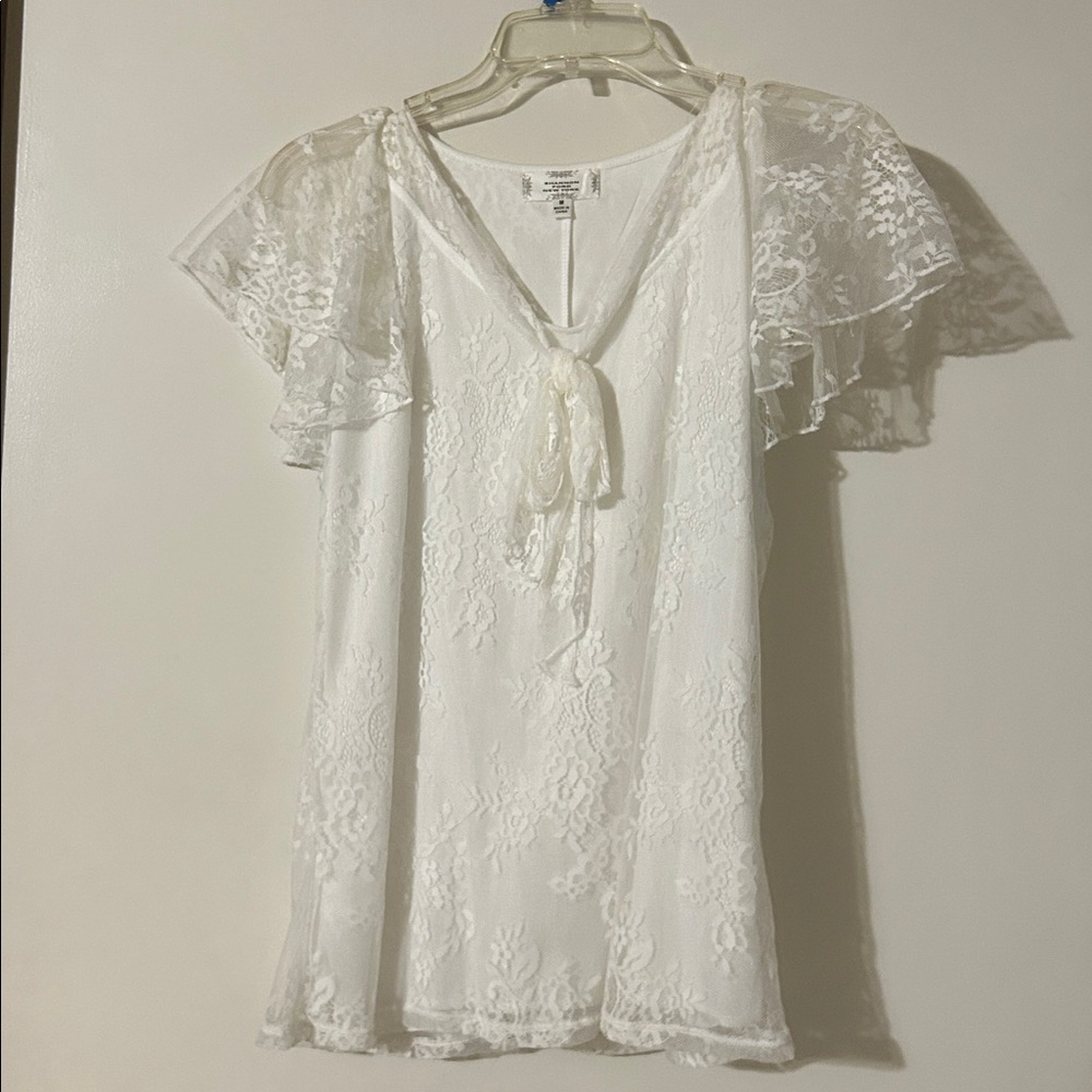Elegant White Lace Blouse